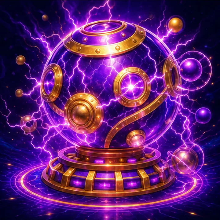 Violette Blitzkugel als Symbol für Slot-Features